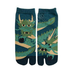 56-417 : Cotton Tabi Socks Dragon 25-28cm