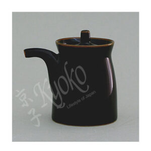 11-235 : Sojasaucengießer Tenmoku, schwarz, ø = 6 cm; H = 9 cm; 150 ccm