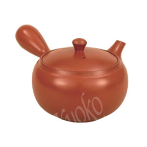 11-695 : Teepot Maruto Maruggata, rotbraun, Obi Ami, 620 ml