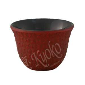 14-057 : Teecup Grid rot Gußeinsen ø=8cm ; H=5,5cm