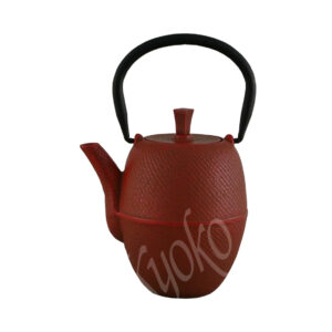 14-198 : Teekessel Hakeme, rot, Gusseisen 0,4l