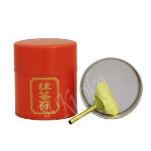 18-080: Teedose für Matcha mit Sieb und Spachtel, orange