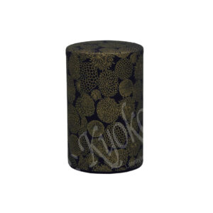18-362 : Teedose Wazome Kiku, schwarz/Gold, 100 g