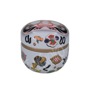 18-394 : Teedose Daruma, weiß, 100g