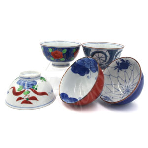 20-122 : Reisschalenset im Karton, 5-fach, sortiert, ø = 11,5 cm; H = 6,2 cm