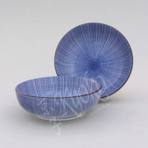 20-217 : Schüssel Sendan Tokusa, flach, blau, ø = 13 cm; H = 4,5 cm