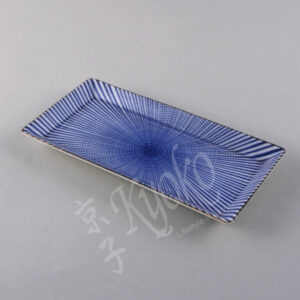 20-224 : Sushiplatte Sendan Tokusa, längl., blau,  22,5 x 11 cm; H = 2,3 cm