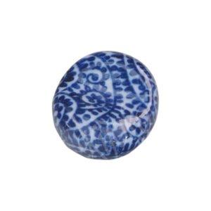 20-279 : Essstäbchenbank Azuki Karakusa, weiß/blau, 3,5 x 3,2 cm; H = 1,2 cm