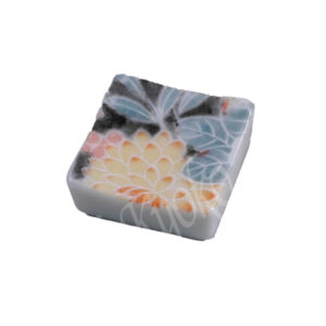 20-416 : Essstäbchenbank Yuzen, rechteck., schwarz, 3,5 x 3,5 cm; H = 1,2 cm