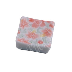 20-417 : Essstäbchenbank Shunju, rechteck., rosé, 3,5 x 3,5 cm; H = 1,2 cm