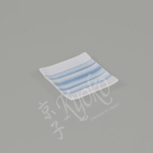 20-522 : Platte Mansuzi, quadr., weiß/blau, 9 cm