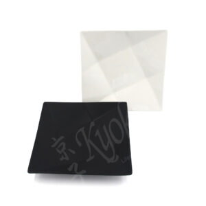 20-564 : Tellerset, 2-fach, quadr., schwarz & weiß, 21,2 x 21,2 cm