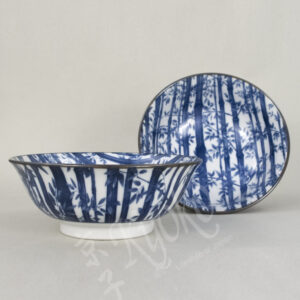 20-603 : Schüssel Bambus, blau/weiß, ø = 20,5 cm; H = 8 cm