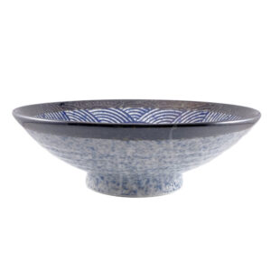 21-186 : Ramenbowl Seikaiha, flach, ø = 24,5 cm; H = 7 cm