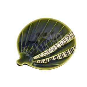 21-303 : Platte Oribe Uchiwa, 13x15cm