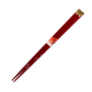 22-055 : Essstäbchen, rot mit Gold, 22,5 cm