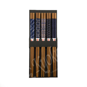 22-275 : 5 Paar Essstäbchen Aizome, 22,5 cm