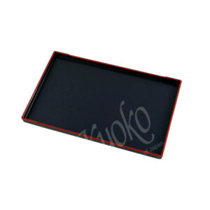 23-095 : kl. Lacktablett, rechteckig, schwarz, 16,5 x 25 cm