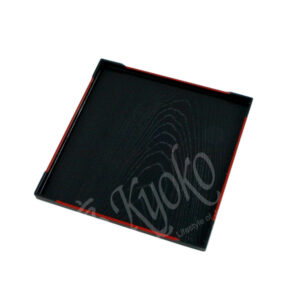 23-096 : kl. Lacktablett, quadr., schwarz, 21 x 21 cm