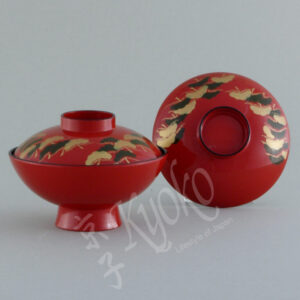 23-170 : Suppenschale Matsu m. Deckel, rot, ø = 12,5 cm; H = 10 cm