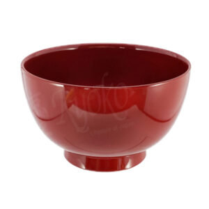 23-206 : Suppenschale Aka, Holzbasis, rot, ø = 11 cm; H = 7 cm