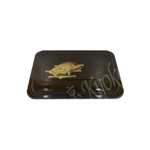 23-428 : Bentobox mit Einsatz, schwarz mit Gold, 30 x 20 cm