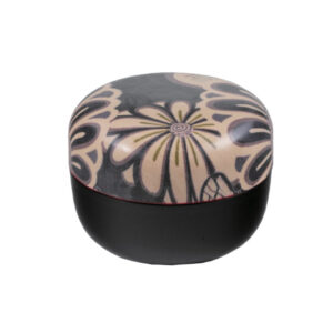 23-476 : kl. Teedose Rinzu, grau-schwarz