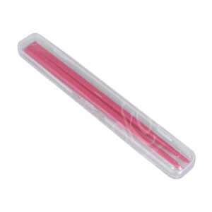 23-602 : Essstäbchen in Box, Kunststoff, pink, 18 cm