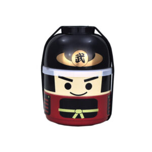 23-610 : Lunchbox Daruma Samurai, schwarz, ø = 9,5 cm; H = 13,5 cm