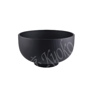 23-615 : Suppenschale Mokume S, lackiert, schwarz, ø = 11 cm; H = 6,5 cm