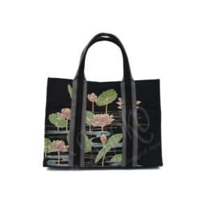 46-208 : Handtasche Lotus, schwarz, 29 x 21 x 9 cm