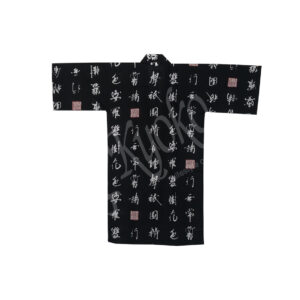 56-180 : Happi Kanji, schwarz, 42"