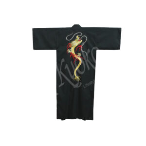 56-191 : Kimono Dragon mit Stickerei, schwarz, 59"