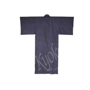 56-852 : Yukata Asanoha d.blau BW L 59"