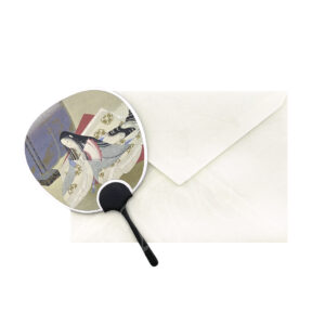 65-102 : Fächerkarte M, Murasakishikibu, 9 x 14 cm