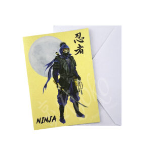 65-627 : Briefkarte Ninja, schwarz-gold