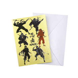 65-628 : Briefkarte Ninjagruppe, schwarz-gold