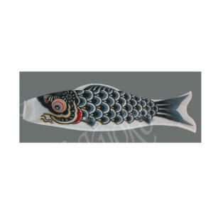 66-201 : Koinobori, schwarz, Nylon, 90 cm