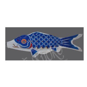 66-404 : Koinobori, blau, Nylon, 200 cm