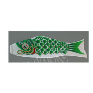 66-502 : Koinobori, grün, Nylon, 120 cm