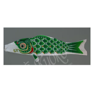 66-503 : Koinobori, grün, Nylon, 150 cm