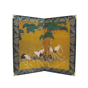 32-121 : Tisch-Screen Tsuru ni Matsu, 2-tlg, 21,5 x 26,5 cm