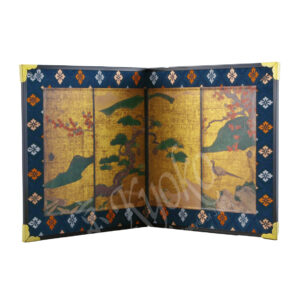 32-122 : Tisch-Screen Kiji (Motonobu Kano), 2-tlg, 27 x 15 cm