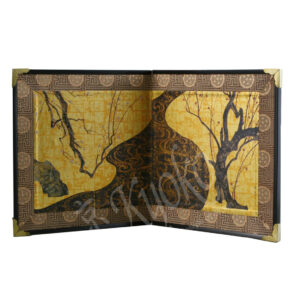 32-127 : Tisch-Screen Kouhakubai(Korin Ogata),  2-tlg, 14 x 27 cm