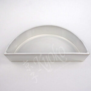 61-408 : Blumensteckschale Halbmond o. Fuß, weiß, 31 x 15,5 x 6,5 cm