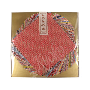 65-192: Chiyogami L, bedr. Faltpapier, sort. Motive, 35 Blatt, 17 x 17 cm