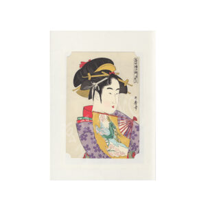 65-374: Kunstdruck, Utamaro Tanzen, 30x21 cm