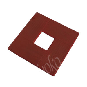 14-757 : Untersetzer Senbiki rot, Gusseisen 13 x 13 x 1 cm