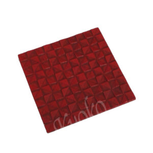 14-766 : Untersetzer Grid S, rot, Gusseisen 11 x 11 cm