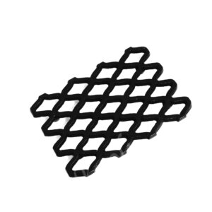 14-777 : Untersetzer Fishnet schwarz, Gusseisen 9 x 12,5 cm